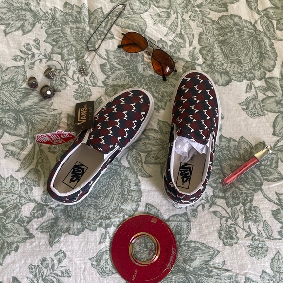 J. Crew x Vans Astro Print Classic Slip-On Sneakers